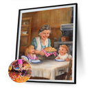 Diamond Painting 5D Grandma and Grandkids DIY Full Round Drill Crafts Art K