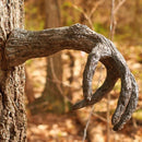 Props Ghost Face Sculpture Tree Bark Face Bark Ghost Face Garden Statue