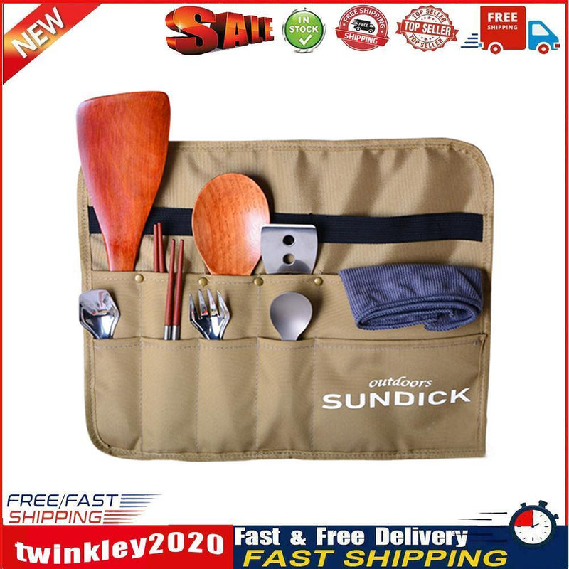 Waterproof 900D Oxford Fabric Camping Tableware Storage Bag (C Square) Newly