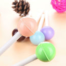 Cute Novelty Candy Color Lollipops Gel Black Ink Pen Office Supplies School U2O7