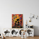Full Cross Stitch Handcraft 14CT Counted Cat Flower Needlework DIY Home Ornament