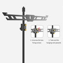 Desktop Shelf Lamp Pole - DIY Folding Storage Hanger Shelf with Light Stand