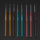 8pcs Plastic Handle Aluminum Head Crochet Hooks Sweater Sewing Needles Kit