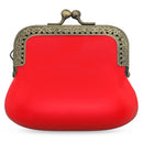 Embossed Clutch Purse Clasp Lock Beads Square Shaped Wallet Metal Handle Frame