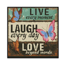 11CT Counted Full Cross Stitch DIY Butterfly Letter Hand Painting Room Decor Kit