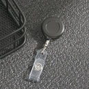 Name Card Anti-Lost Clip Stationery Lanyards Key Ring Badge Holder Retractable