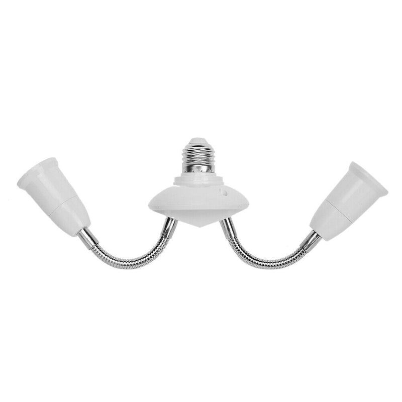 Adjustable E27 Lamp Holder for LED Light Adapter Multi-conversion (2-head) Newly