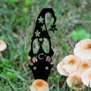 Metal Hollow Tree Trunk Gnome Ornament Backyard Lawn Stakes Yard Art Decorati