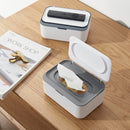 Wet Wipes Storage Box with Lid Home Tissue Dispenser Napkin Case (Grey) Newly