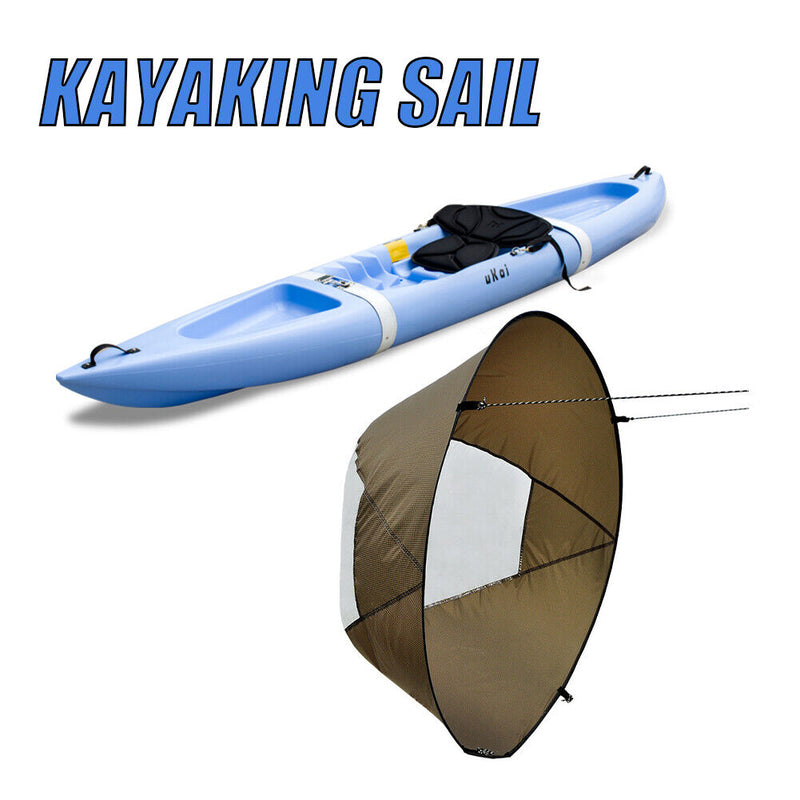 Foldable Kayak Boat Wind Sail Surfing Kayak Downwind Wind Paddle (Grey) Newly