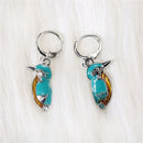 Turquoise Jewelry Gifts Necklace Ear Dangle Bird Earrings Ear Hoop Pendant