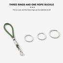 Anti Lost Keychain Lanyard Key Rings Parachute Cord Carabiner (Army Green) Newly