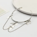 Bangle Metal Leaves Arm Chain Leaf Tassel Pendants Upper Arm Bracelet Arm Decor