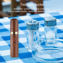Portable Wooden Toothpick Storage Box Holder Tavel Toothpick Dispenser Bucket