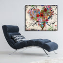Painting By Numbers DIY Love Heart Hand Painted Canvas Oil Art Picture Craft Kit