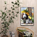 5D DIY Diamond Painting Full Round Drill Welcome Dog Wall Decor Rhinestone Art