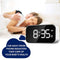 Wake Up Bedside Desktop LED Digital Alarm Clock with Snooze (White + White)