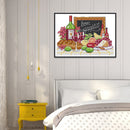 14CT Counted Partial Cross Stitch DIY Wine Fruit Hand Painting Living Room Decor