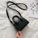 Fashion Solid Color Women Shoulder Handbag PU Leather Small Totes Crossbody Bags
