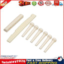 6-String Guitar Bridge Pins Saddle Nut Acoustic Cattle (White) Newly