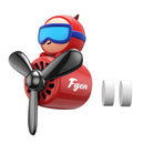 Cartoon Pilot Air Freshener Refillable Perfume Clip Deodorizing Auto Accessories