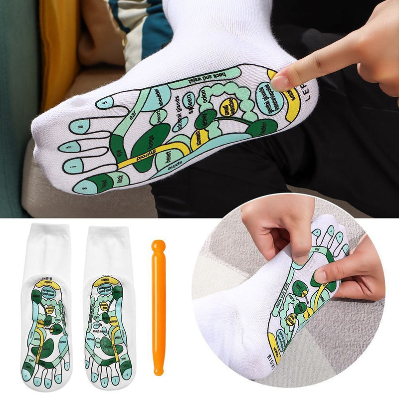 Stick Acupressure Reflexology Socks Physiotherapy Relieve Tired Feet Foot Point