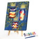 HandPainted Oil Paint Kill Time Picture Colouring Artcraft Firefly Glass Bottle
