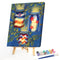 HandPainted Oil Paint Kill Time Picture Colouring Artcraft Firefly Glass Bottle