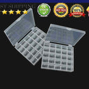 2Pcs Translucent Sewing Machine Empty Bobbins Storage Case Spools Organizer