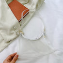 Retro Women Clear Shoulder Underarm Hobos Bag Pure Color Handbag (Clear 2)
