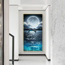 Dolphin Moon Oil Paint By Numbers DIY Handpainted on Canvas Wall Pictures