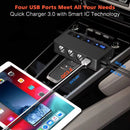 Cigarette Lighter 3 Socket 180W DC Power Adapter USB Car Charger (Black) Newly