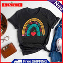 Fashion School Supply Rainbow Short Sleeve T-Shirt (Hemp Grey XXL) -06688