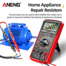 ANENG Digital Multimeter LCD DC AC Voltage Capacitance Test Meter (Red)
