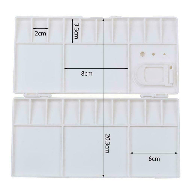 Creative Art Palette Plastic Watercolor Clamshell Paint Supplies Tools Art I9H2