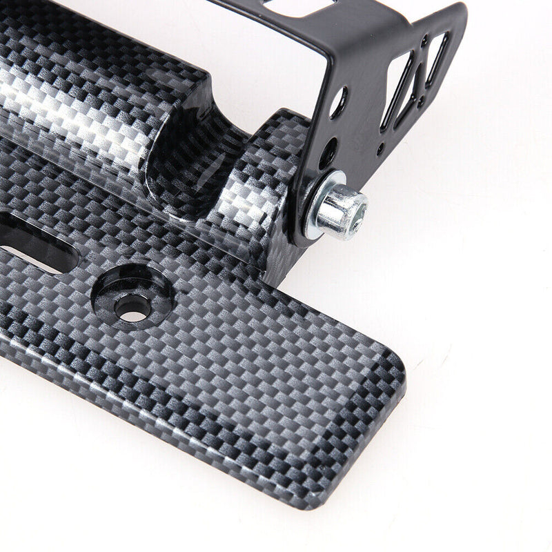 Adjustable Carbon Fiber Number Car Racing License Plate Frame Holder Newly