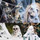Halloween Cotton Spider Web Simulation Plastic Spider Decoration Prop (20g)