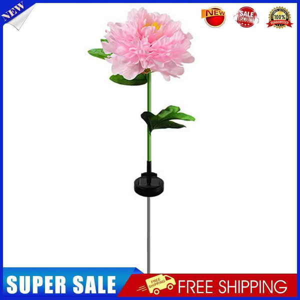 #A Solar LED Peony Flower Light Waterproof Outdoor Patio Garden Lawn Path Yard L