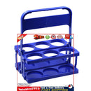 Portable Beer Rack Foldable Plastic Beer Basket Durable Wine Rack (Blue) Newly