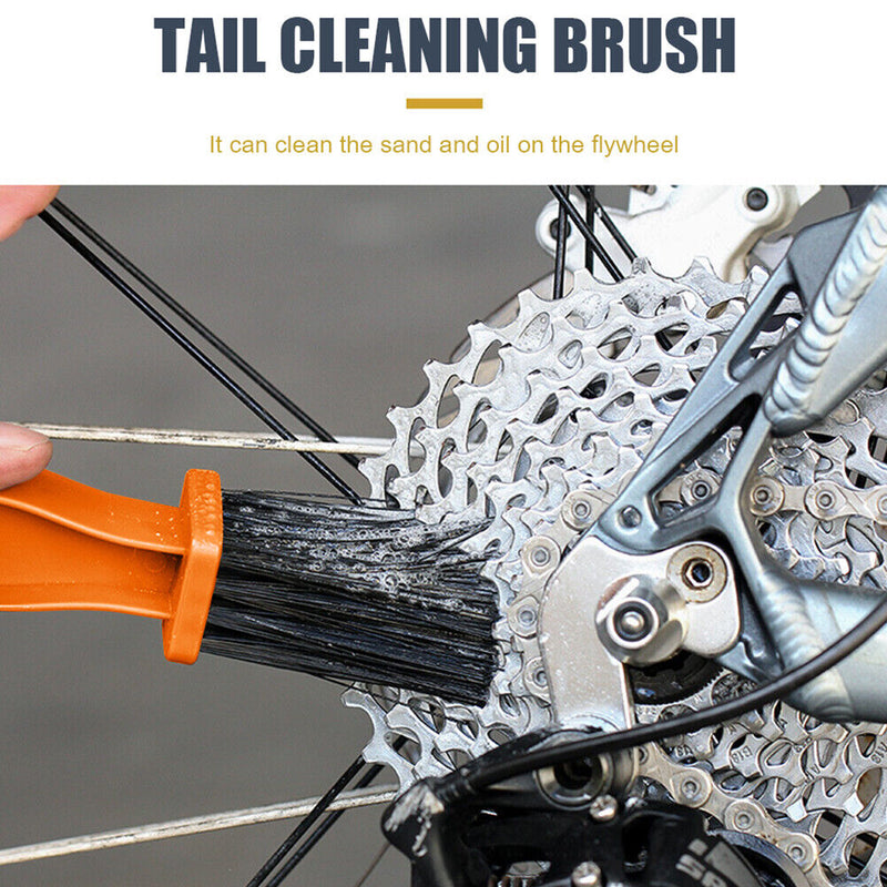 Cycling Cleaning Accessories Orange Chain Brush for Motorcycle Mountain Bik