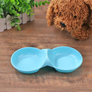 Dog Cat Double Bowl Puppy Food Water Feeder Dish Pet Feeding Drinking Dishes
