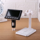 8 LED Digital Microscope Electronic LCD 1000X Magnifier w/ Bracket (White) Newly