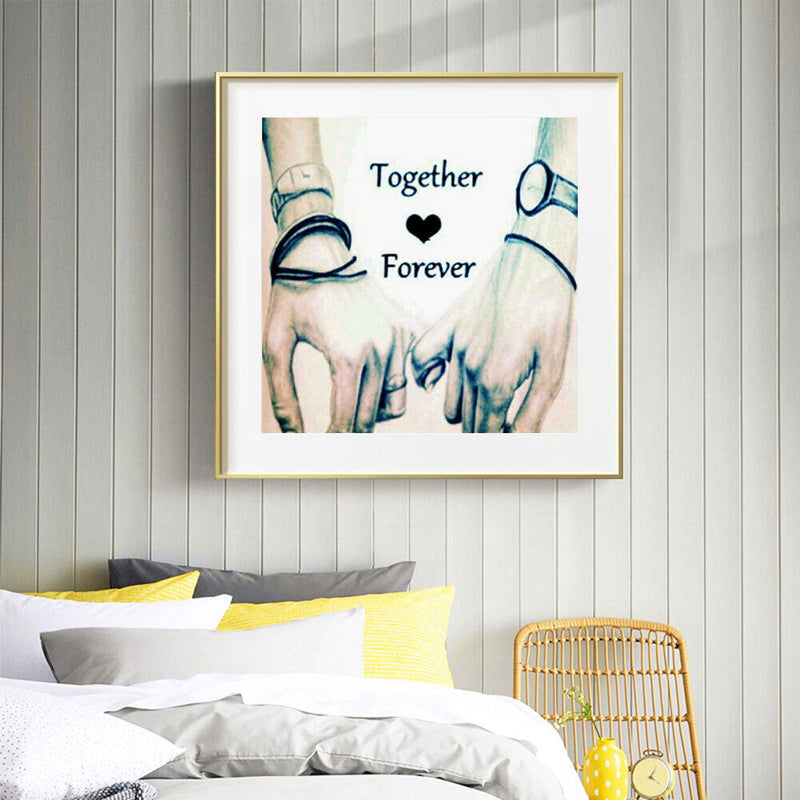5D DIY Diamond Painting Kits Full Round Drill Couple Hands Wall Decorations Gift