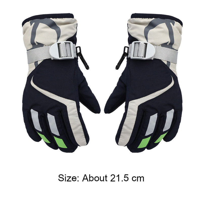 2pcs Kids Outdoor Winter Warm Knitted Ski Gloves Windproof Mountaineering G