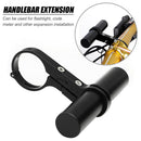 Bike Handlebar Extender Aluminum Alloy Bicycle Bracket Light Holder (Black)