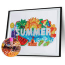 Handmade Part Drill Four Seasons 5D Special Shape DIY Diamond Painting Kit Gi