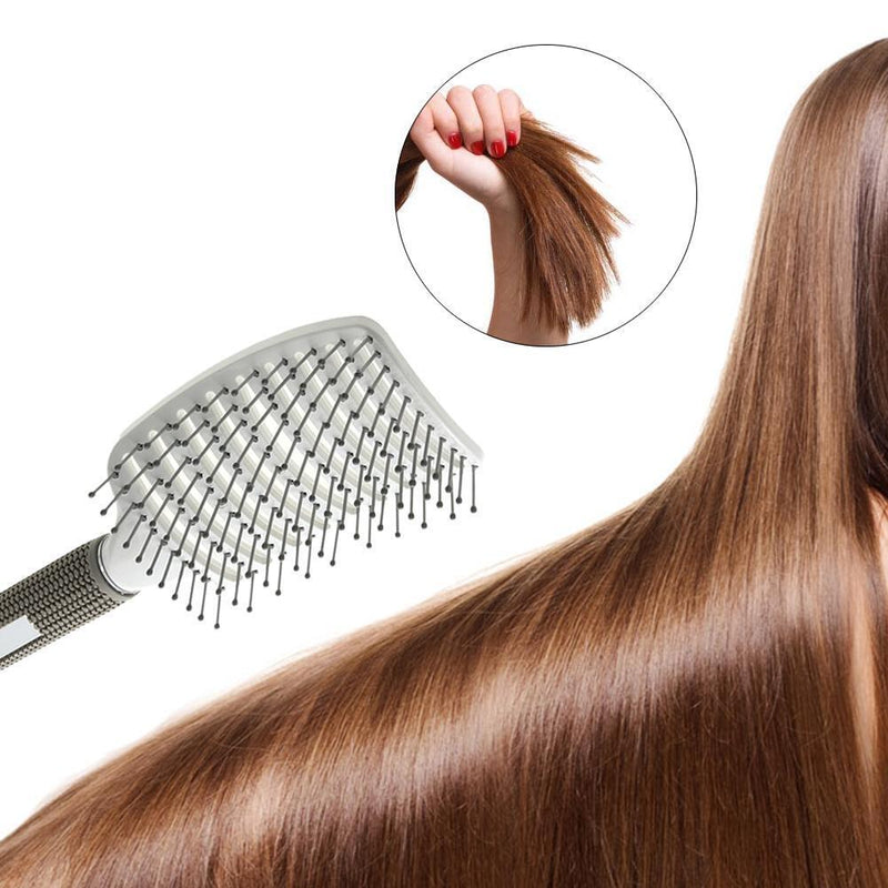 Professional Ribs Comb Women Wet Massage Styling Tool Hairbrush(White)