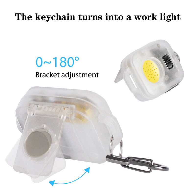Emergency Work Lights Keychains Waterproof COB LED Flashlight (Fluorescent)