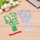 2pcs Flowerpot Metal Cutting Die DIY Scrapbook Embossing Stencil Paper Card-1891