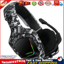 ONIKUMA K20 3.5mm Wired RGB LED Headphone for PC Phone PS4 (Camo White) Newly